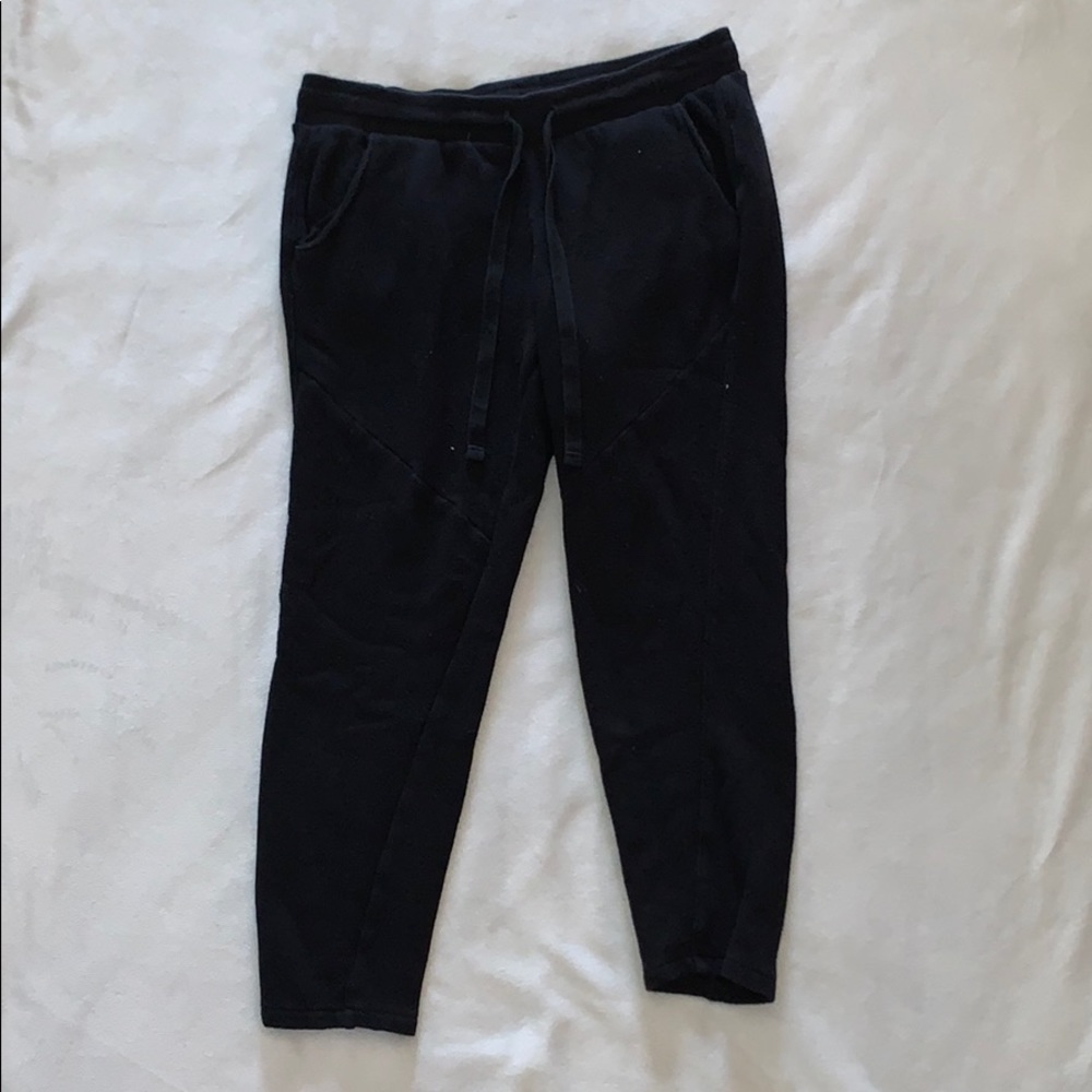 Black mid calf sweatpants